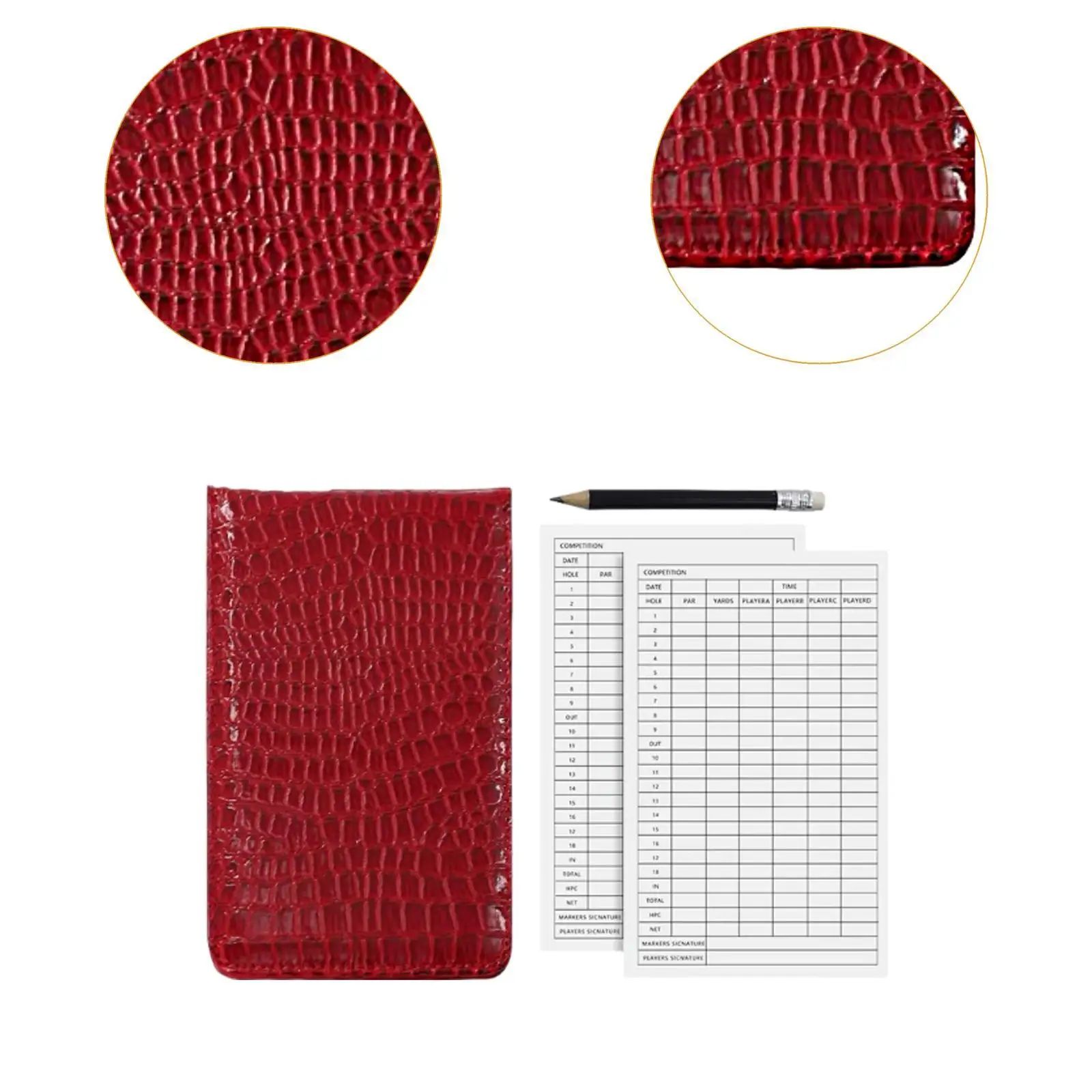 Держатель для карточек гольфа легкие аксессуары из искусственной кожи книга