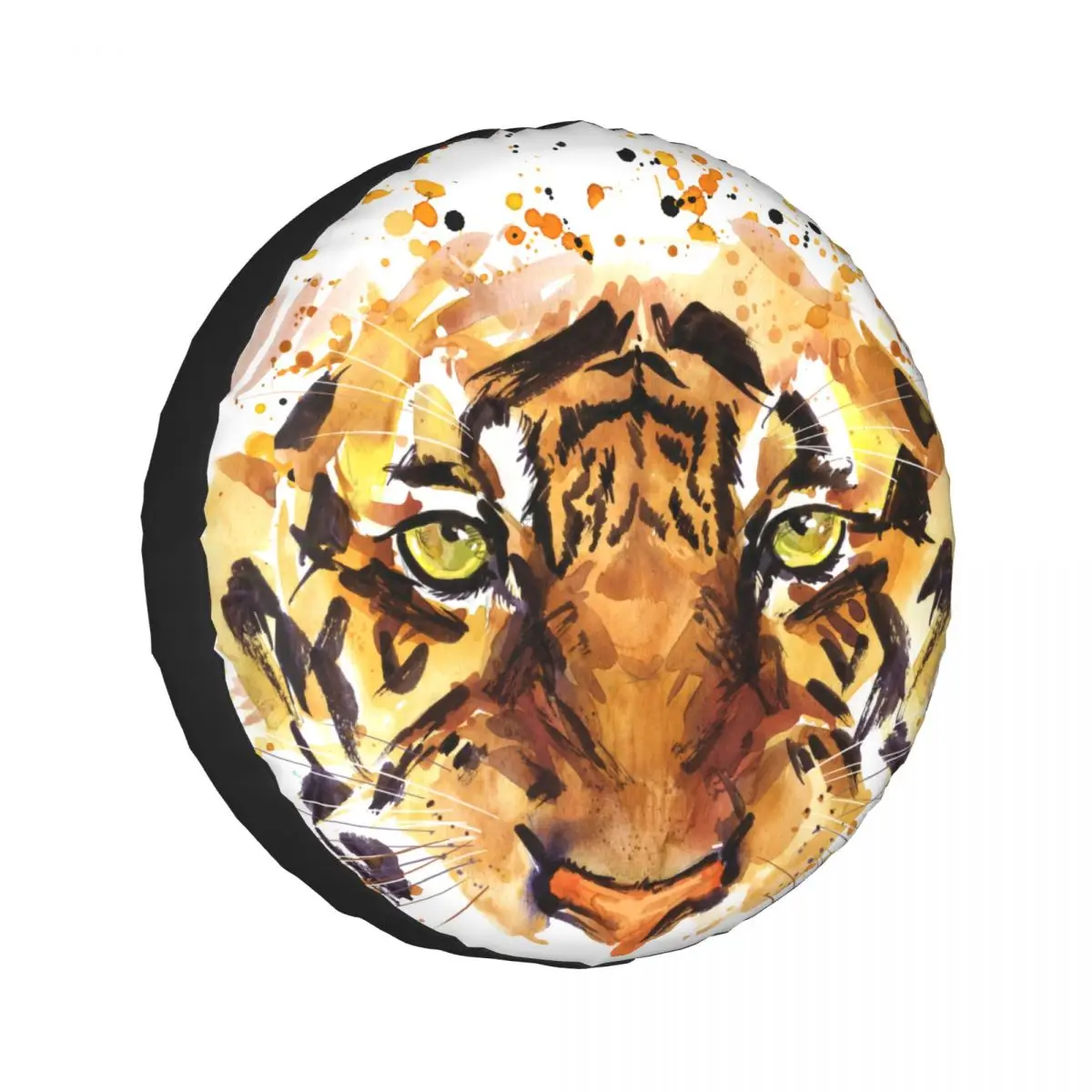 

Car Wheel Tyre Cover 13/14/15/16 Inch Cool Watercolor Tiger Spare Tire Cover Case Soft Protector Pouch Car Accessories