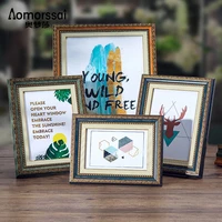 nordic retro photo frame luxury high end photo studio wall frame metal resin classic photo frame home decoration ornaments
