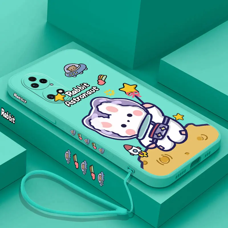 

Space Bunny Bear Phone Case For Huawei P40 P30 P20 Pro Lite Nova 10 10SE 9 9SE 8 8i Mate 40 30 20 Pro Lite 5G P Smart 2021 Cover