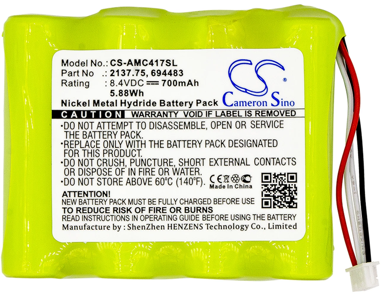 

Cameron Sino 700mA Battery for AEMC 6417 Ground Tester,PEL 102,PEL 103 2137.52,2137.61,2137.75,2137.81,694483