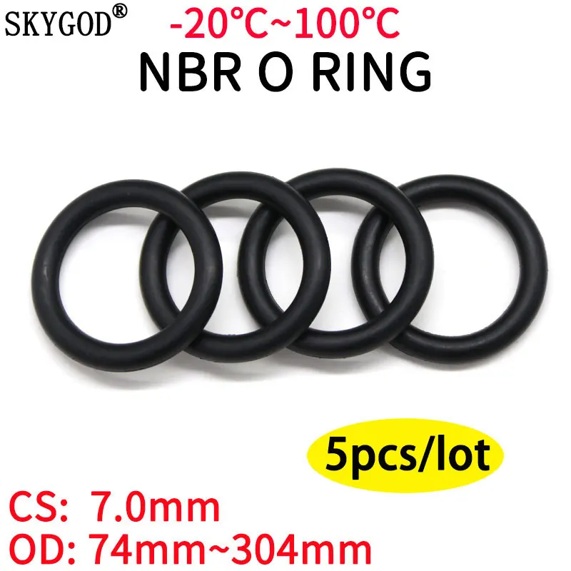 Уплотнительное кольцо NBR 5 шт. уплотнительная прокладка толщина CS 7 мм внешний