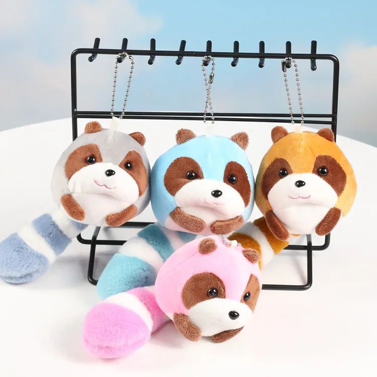 

Best Seller Plush Keychain Raccoon Plush Toy Jungle Animals Keychain Cartoon Squirrel Keyring Dolls for Backpack Stuffed Animals