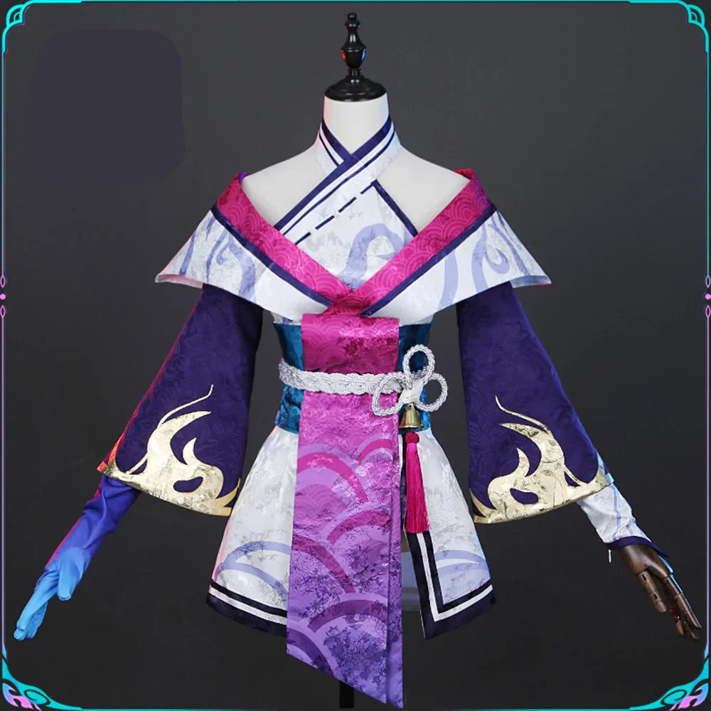 

Горячая игра LOL Soraka Косплей Костюм дух Цветущий женское кимоно платье боевая униформа женский стиль