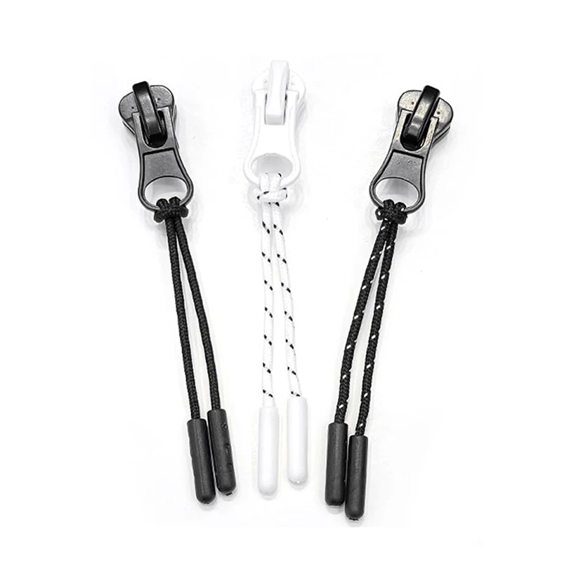 

10pcs Rope Zipper Pull Apparel Bag Tactical Backpack Accessories Zip Puller DIY Zipper Head Cord Strap Lariat Slider