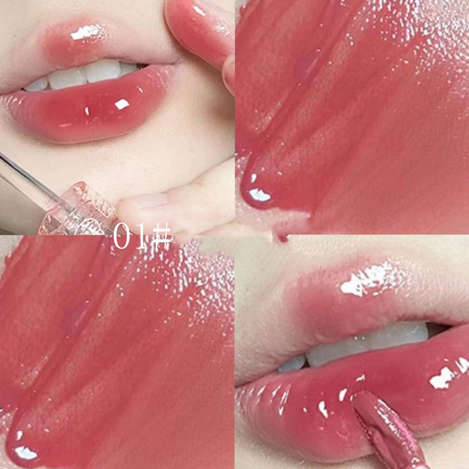 

New 6 Colors Mirror Jelly Lip Gloss Moisturizing Water Glossy Liquid Lipstick Waterproof Lasting Red Tint Lips Makeup Cosmetics