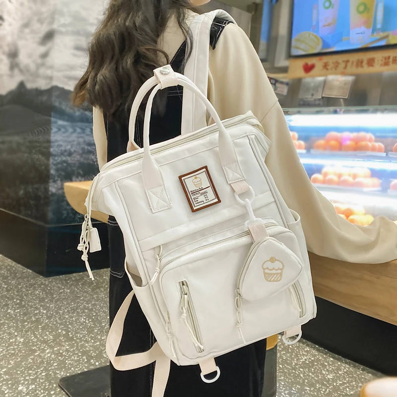 

JOYPESSIE Fashion Women Backpack High School Student Bookbag Bag For Teenage Girls Boy Travel Waterproof Black Mochilas