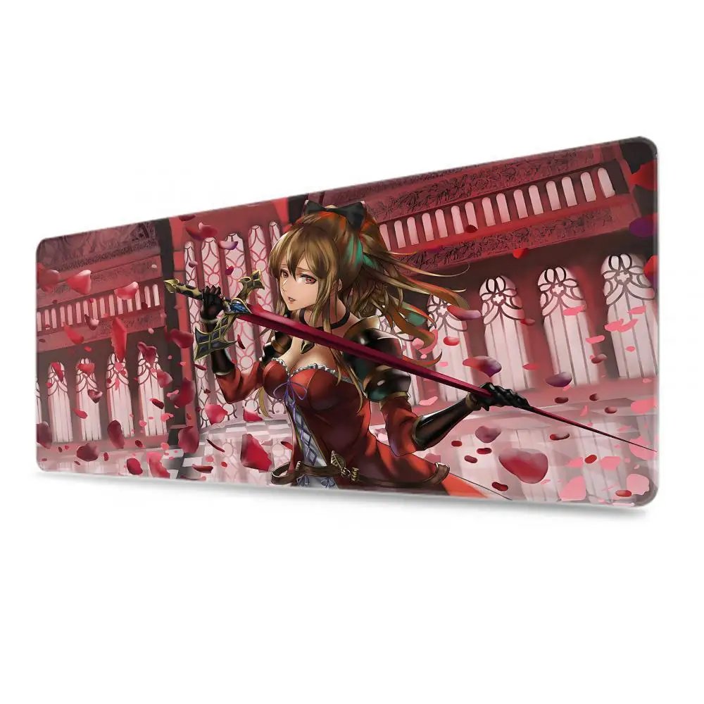 Фото Vira Lilie Granblue Fantasy аниме большой коврик для мыши PlayMat офисный коврик для мыши игровой креативный настольный игровой коврик №3