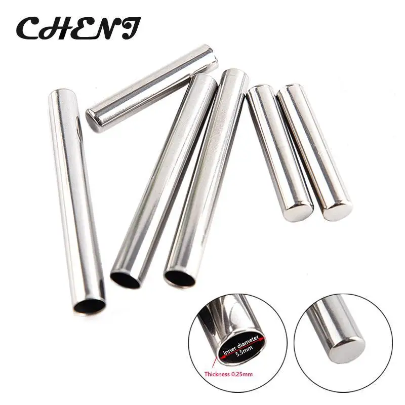 

10pcs/lot temperature sensor PT100 DS18B20 Stainless steel casing pipes Protective sleeve 6*50mm