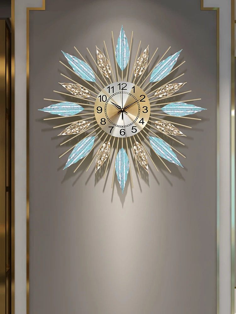 

Nordic Simple Wall Clock Modern Design Large Luxury Art Metal Digital Wall Clock Decoration Living Room Reloj Pared Home Decor 5