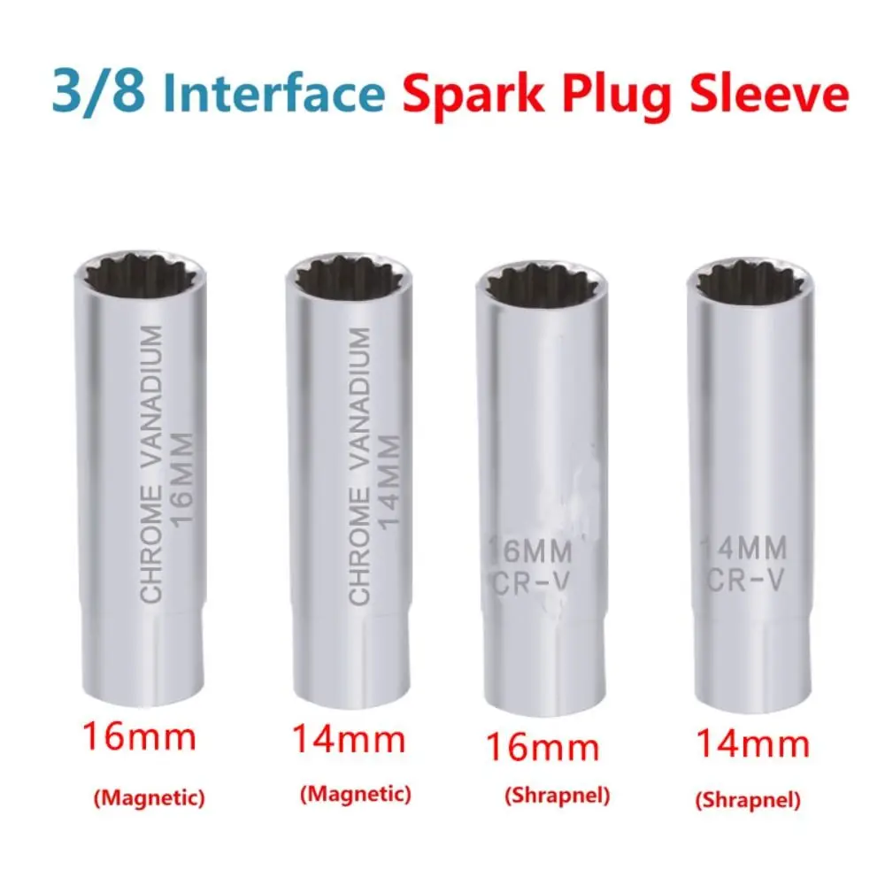 

CR-V Spark Plug Sleeve Professional 12-Point Angle Magnetic Wall Spark Plug 14mm 16mm Auto Removal Repair Tools Auto