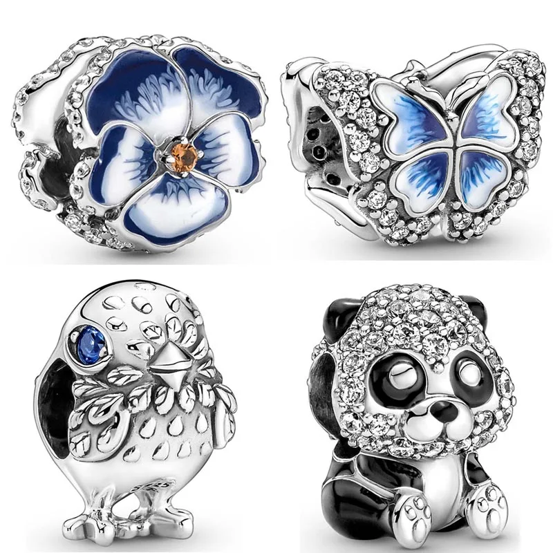 

Бусина-Шарм из серебра 925 пробы с эмалью для браслета