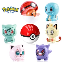 new products in 2021 japanese anime takaratomy pokemon pok%c3%a9mon hand made elf ball face capsule 7cm doll decoration gift