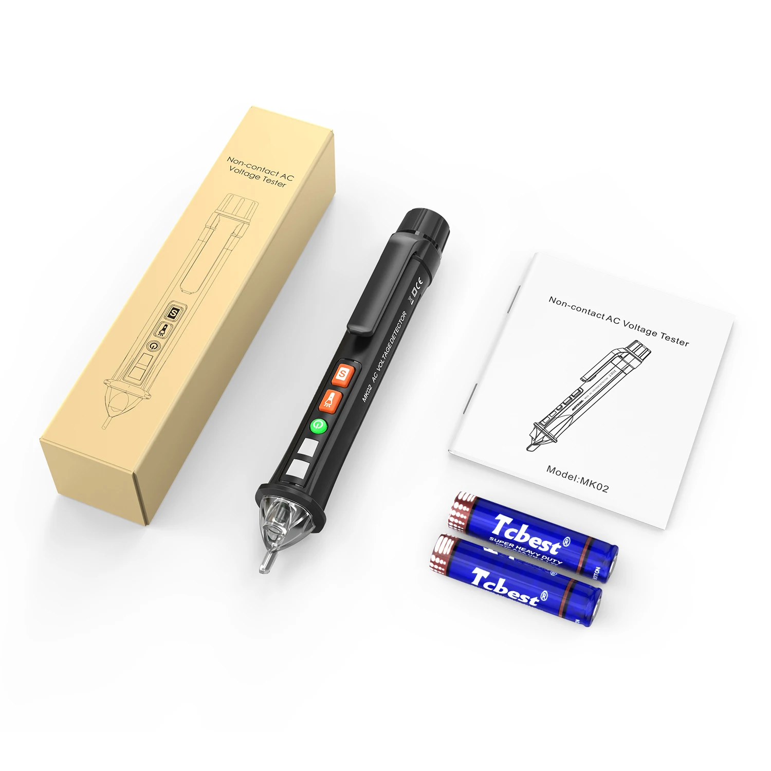 

Meterk Voltage Tester Portable Non- AC Voltage Tester Pen Shaped Detector with Light Detect AC voltage