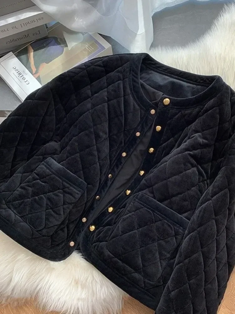 Женский бархатный топ с длинным рукавом и круглым вырезом