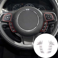 for jaguar xjxjl 2010 2019 for land rover range rover evoque 12 19 accessories interior car steering wheel button cover sticker
