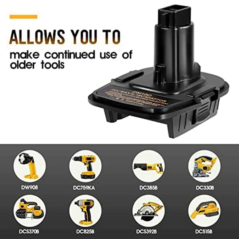 Для адаптера аккумулятора Dewalt 20 в до 18 Модернизированная версия DM18D конвертер