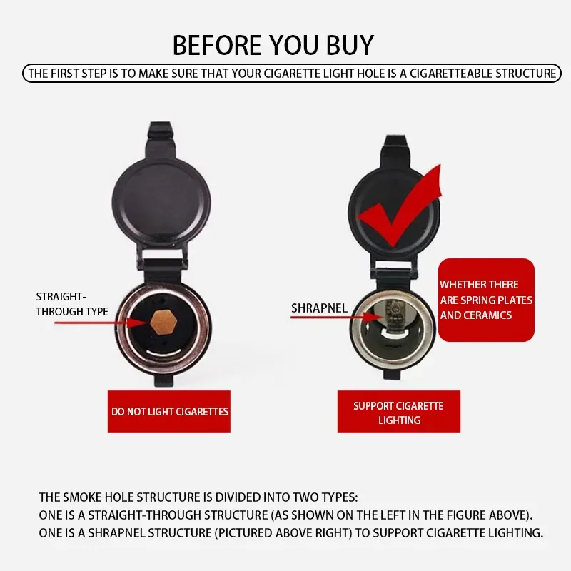 12 В металлическая универсальная автомобильная ветрозащитная беспламенная