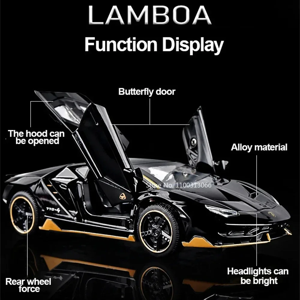 1:32 Lambo Lp770-4 Модель Суперспортивного Автомобиля Из Сплава Литая Под Давлением
