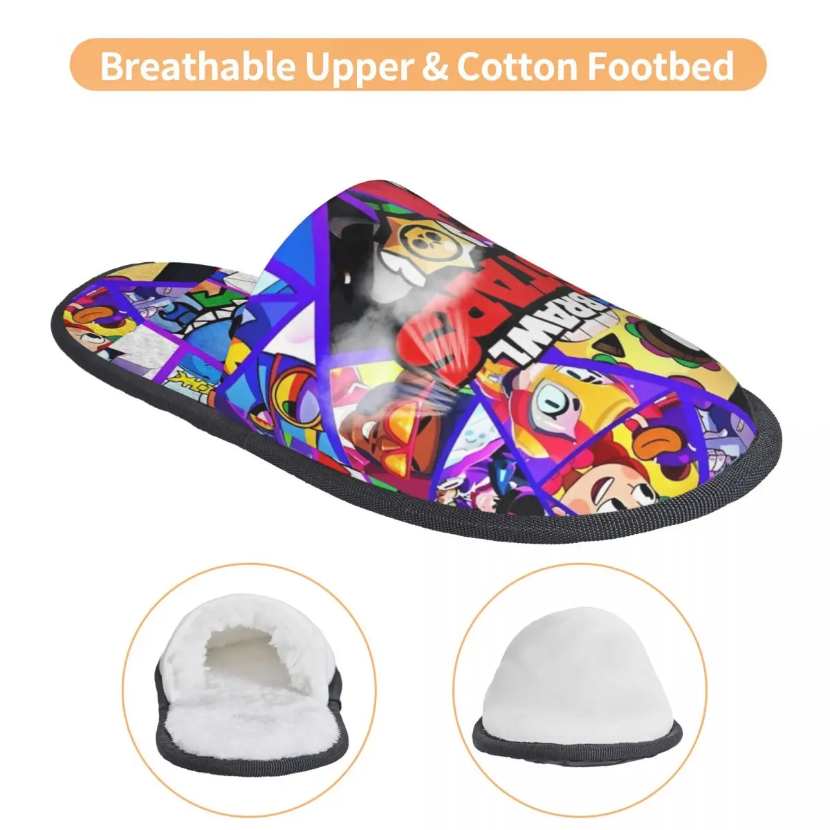 Brawll Emz Spike Squeak плюшевые тапочки для игры в спальню мягкие шлепанцы из пены с