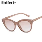 Ralferty 2021 винтажные женские солнцезащитные очки ретро очки кошачий глаз блестящие солнцезащитные очки для женщин okulary przeciwsloneczne damskie