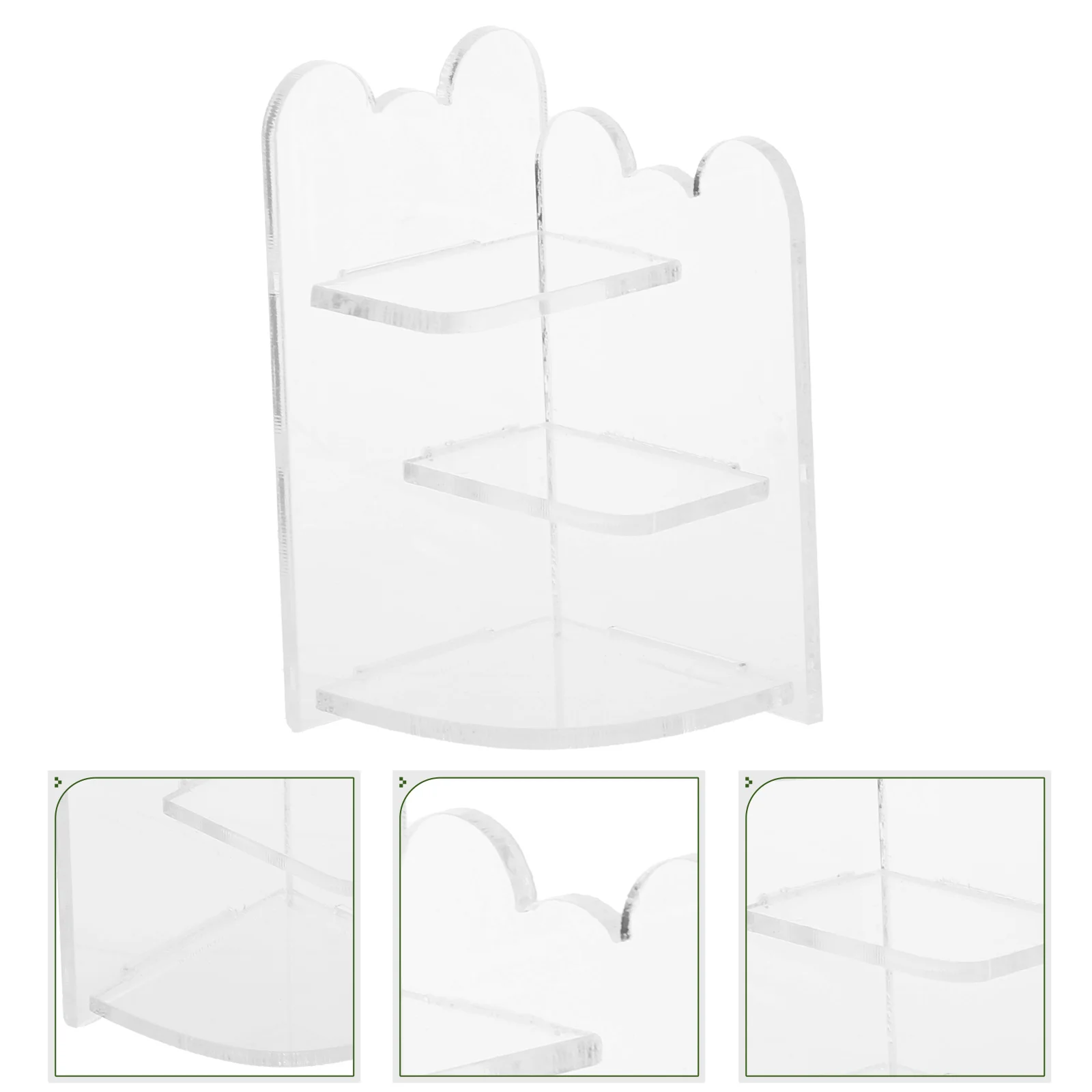 

Storage Rack Miniature Furniture Ornament Shelf House Model Acrylic Accessories Props Tiered