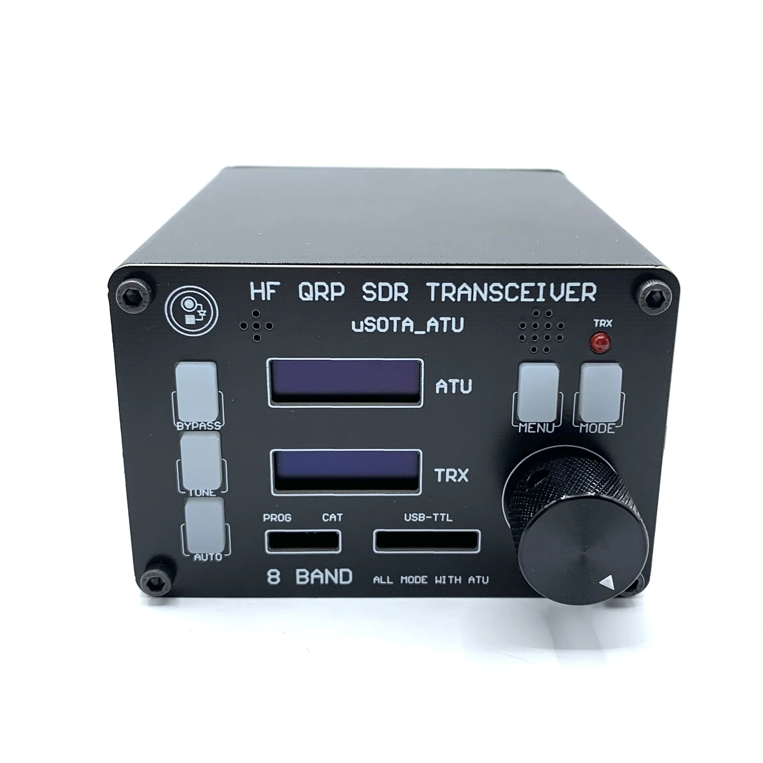 

uSOTA-ATU 8 Bands USDX HF QRP SDR Transceiver Built-in ATU-100 Antenna Tuner with Dual OLED Display