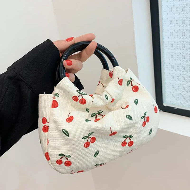 

Модная Холщовая Сумка с принтом для женщин, новые летние мини-клатчи, корейские женские шикарные сумки, кошелек для монет