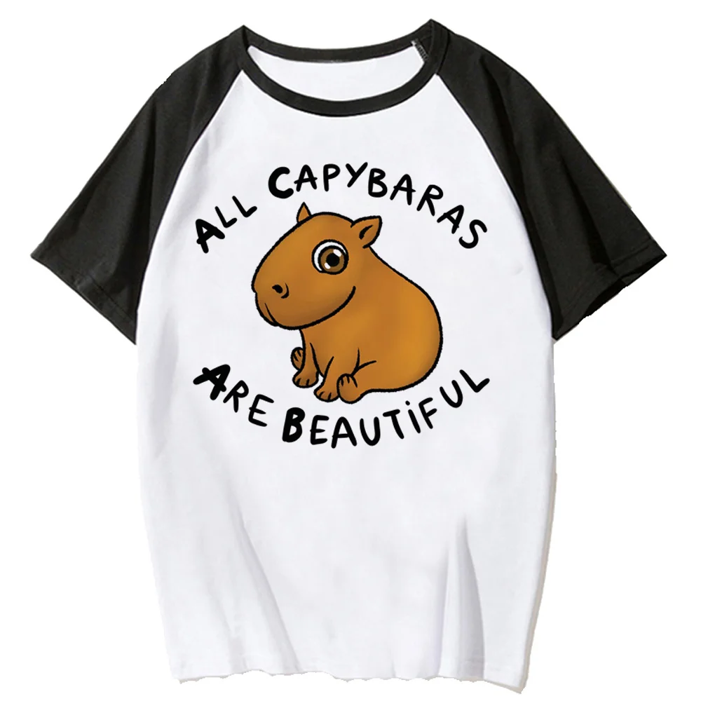 

Capybara t-shirts women designer manga tshirt female y2k clothes