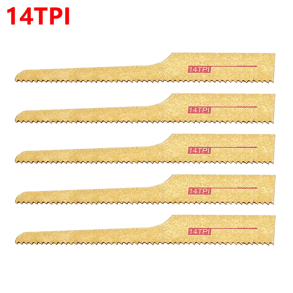 

5pcs Pneumatic Saw Blades Air Tool Pneumatic File Saw 14-32TPI Reciprocating Saw Blades For Wood Metal Cutting