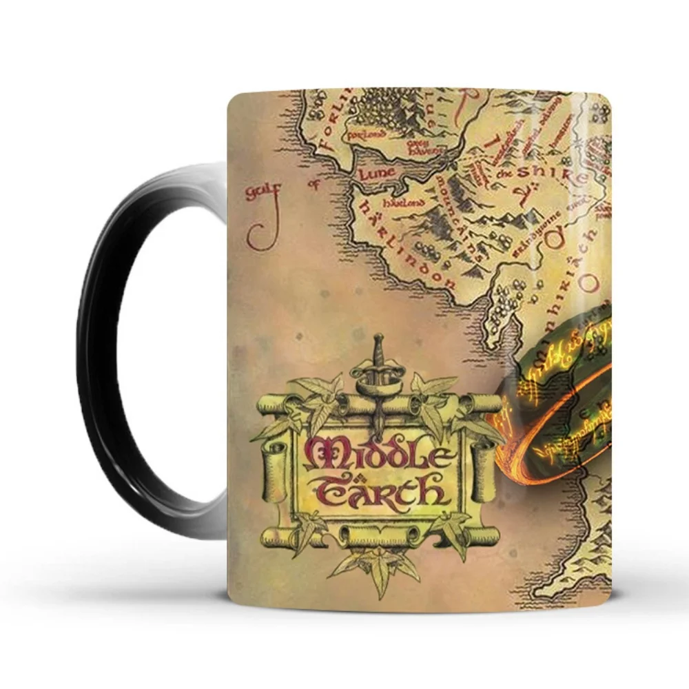 Кофейная чашка Властелин колец керамическая меняющая цвет Чашка средней земли