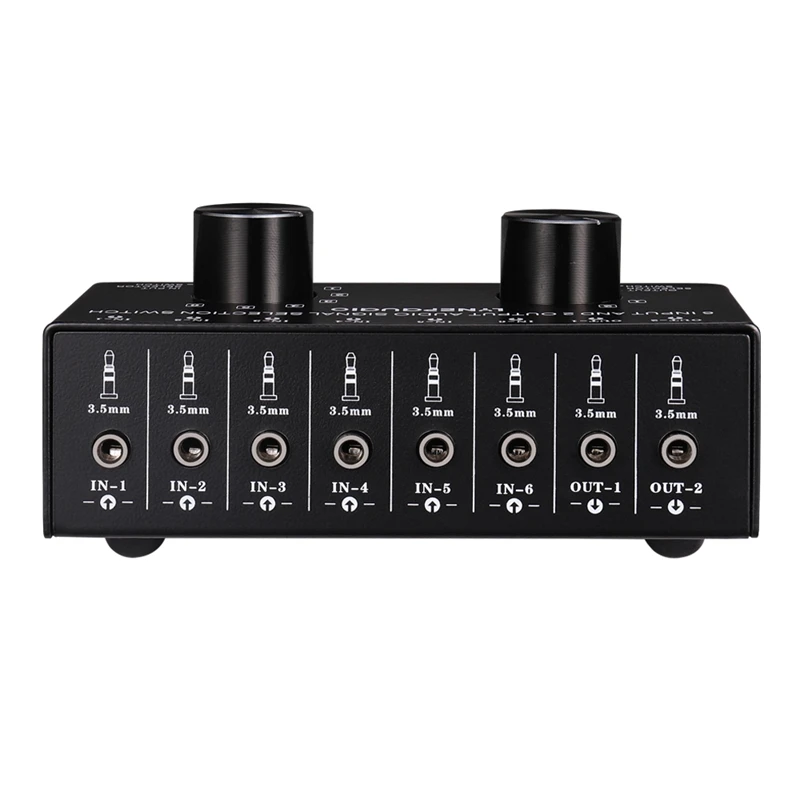 

Switcher 6 In 2 Out Or 2 In 6 Headphone Speaker Switch Out Stereo Sound Source Signal Selection Switch, Interface With 3.5Mm Des