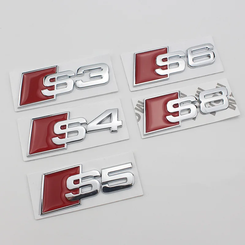 Оригинальная пластиковая наклейка для Audi Sline S3 S4 S5 S6 S7 S8 логотип A3 A4 A5 A6 A7 A8 эмблема