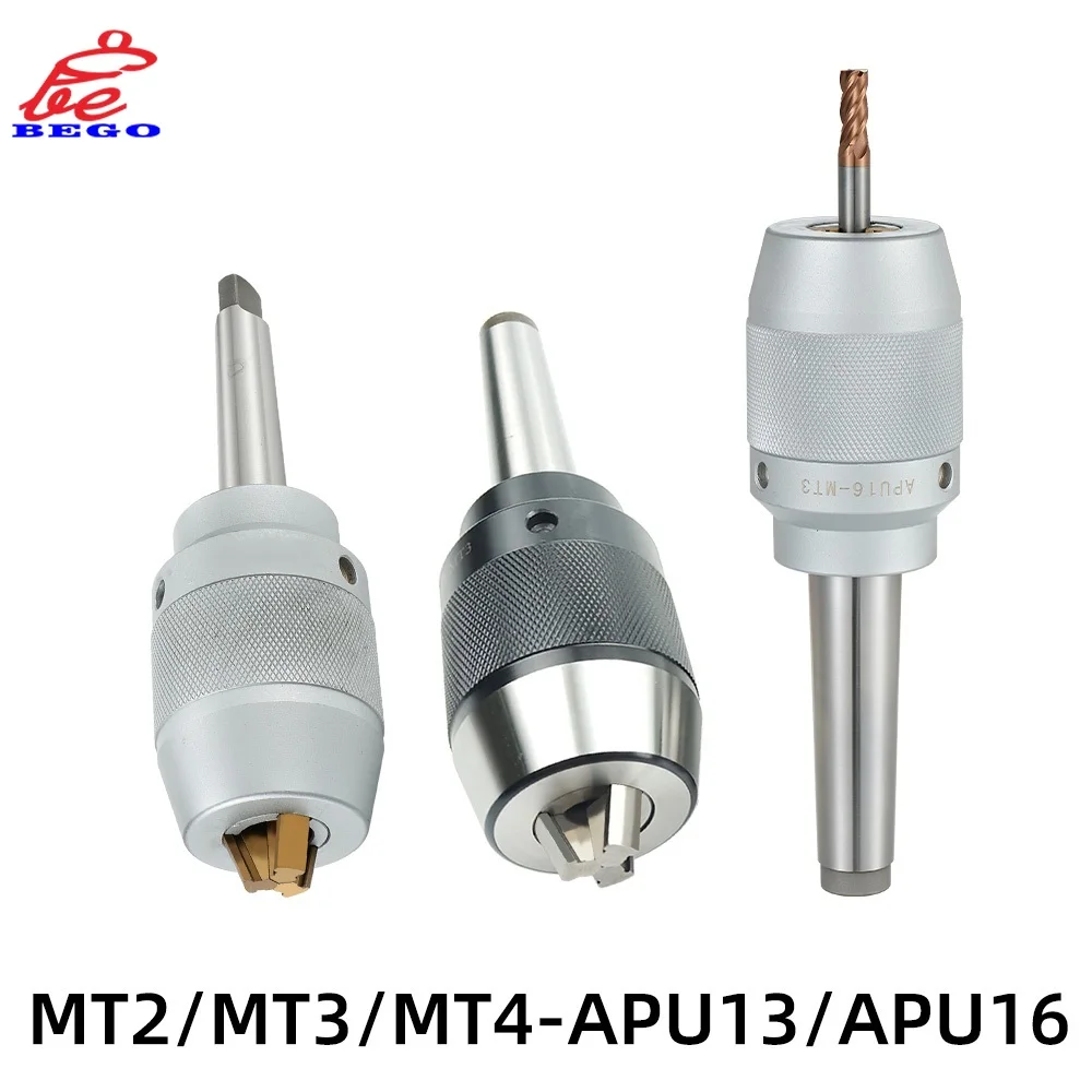 

MT2 MT3 MT4 APU13 APU16 Tool Holder MT APU Knife Shank High Quality CNC Integrated Self-tightening Lathe Spindle Tools Holder