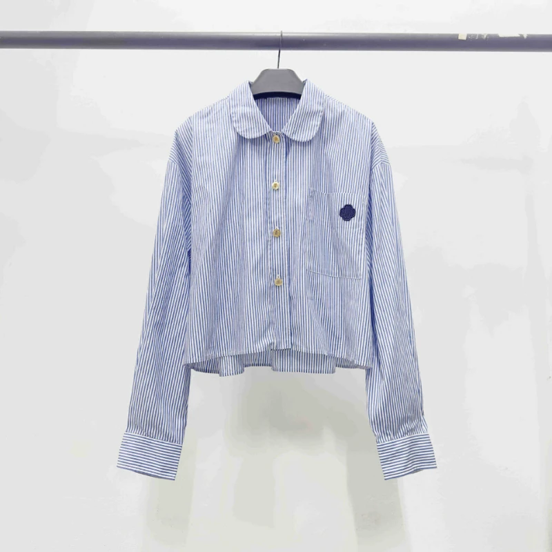 

2023 ранняя Осенняя Повседневная Свободная рубашка в полоску с длинными рукавами