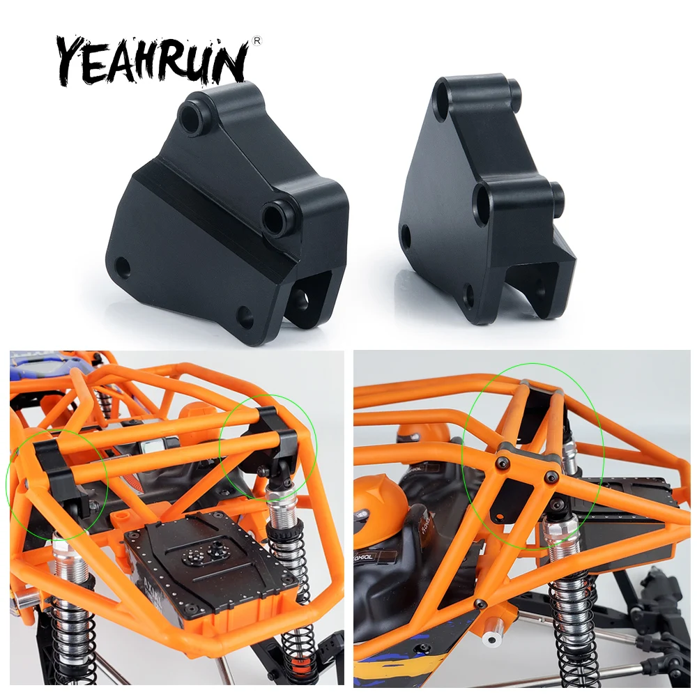 

YEAHRUN 2Pcs Aluminum Alloy Front Shock Mount Suspension Connection for Axial RBX10 AXI03005 1/10 RC Crawler Car Upgrade Parts