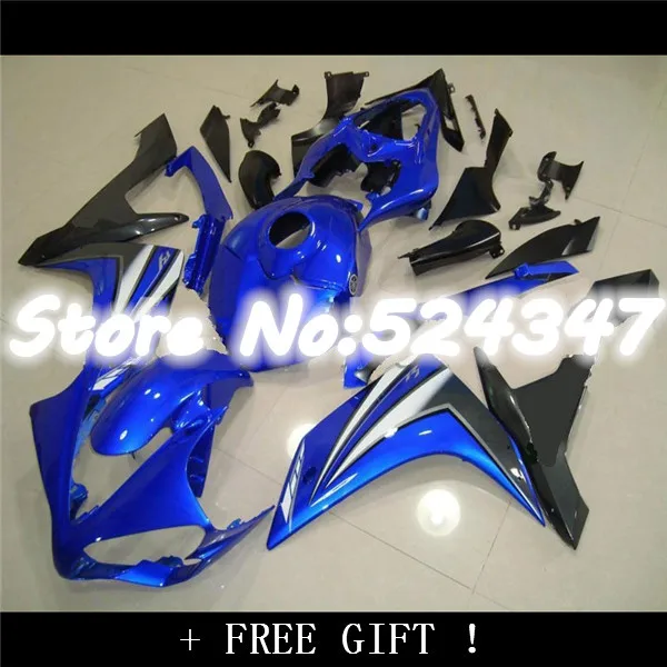 

Fei-white blue yzf 07-08 YZFR1 BlUE BLACK YZF R1 YZF-R1 07 08 YZF 1000 YZF1000 Glossy Blue 2007 2008 Fairing