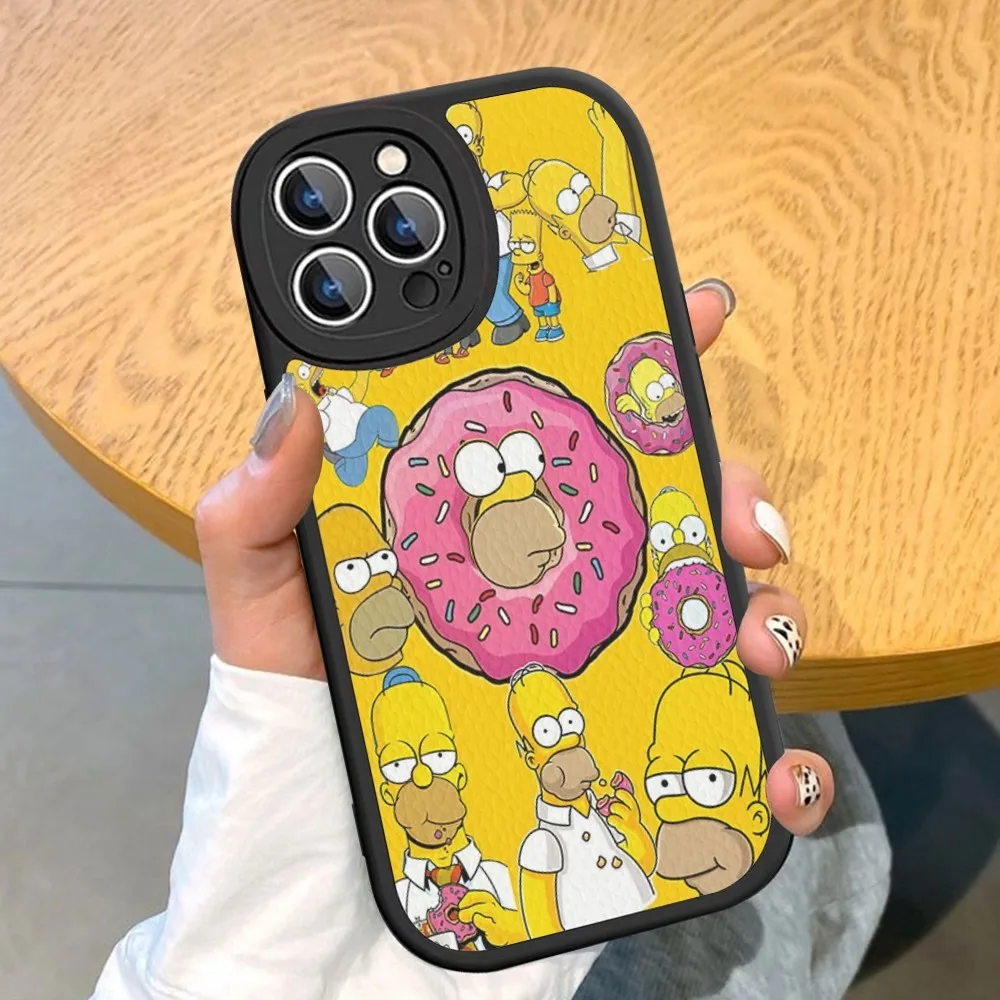 Чехол для телефона Cartoon Homer S-Simpson из жесткой кожи iPhone 16 15 14 13 12 Mini 11 Pro Max Xs X Xr 7 8 Plus Fundas