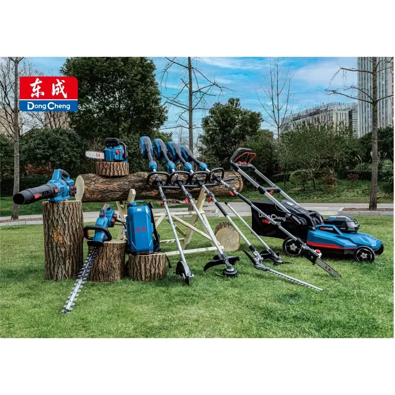 Фото Аккумуляторный навесной кусторез DongCheng с длиной реза 460 мм, модель FFYD211, гарантия 1 год, для обрезки газонов №4