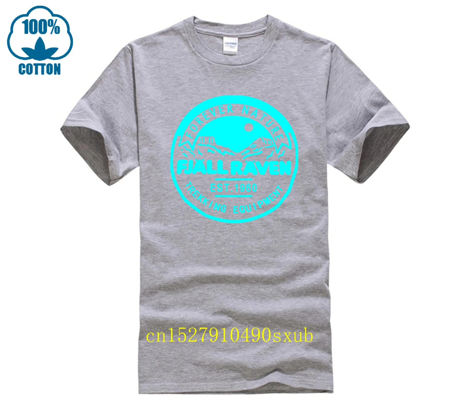 Фото Fjall Forever Nature Badge футболка с Рэйвен Pop, трендовый сращивающийся Бестселлер №5