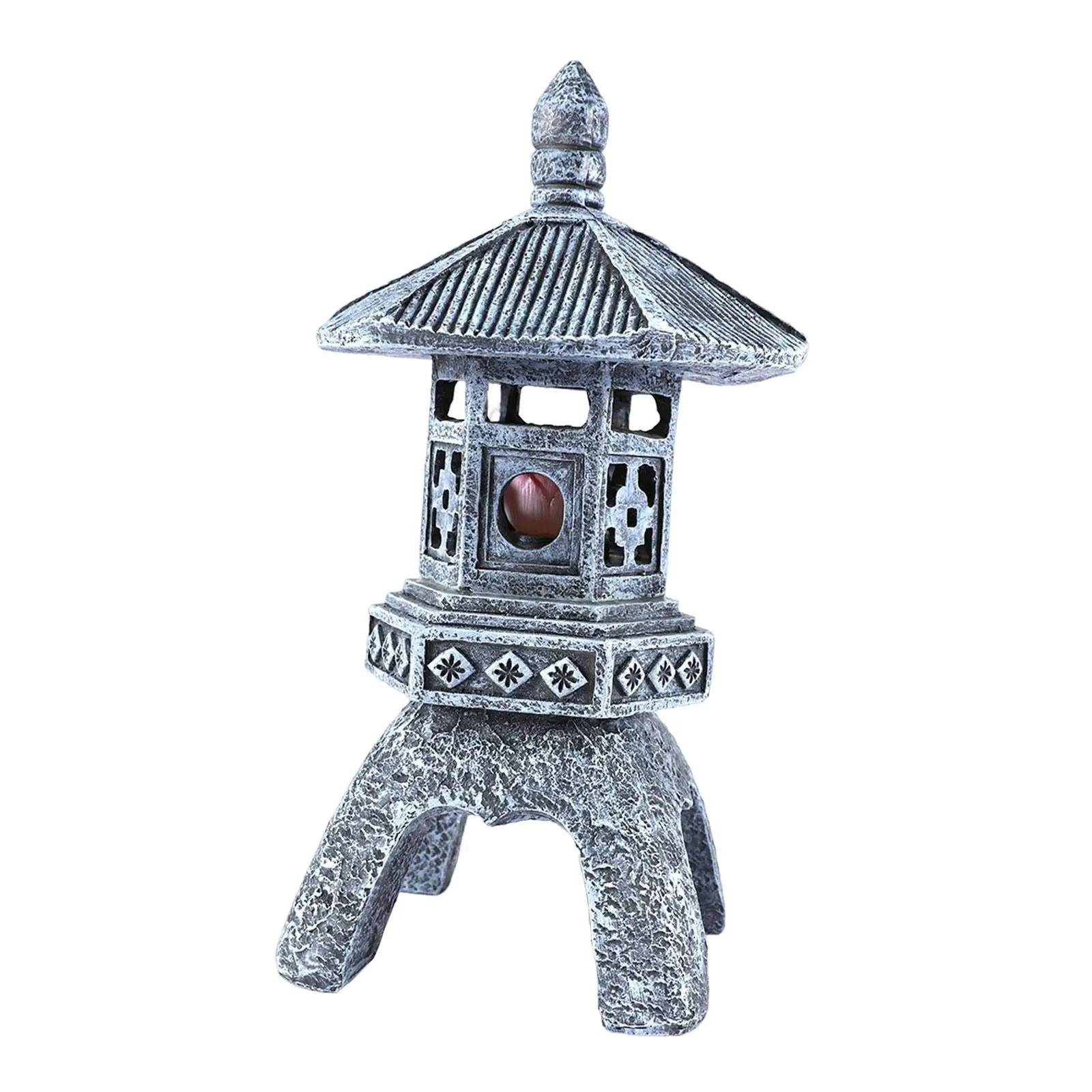 

Outdoor Solar Pagoda Lantern Statue Energy Saving Decorative Durable Garden Light for Ornament Porch Courtyard Pathway Landscape