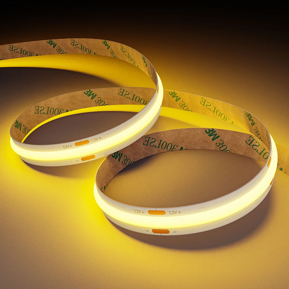

DC12/24V LED COB Light Strips 8/10mm High Density Flex Red Green Blue 480/528Leds/M LED Band Tape Dimmable Linear Ribbon