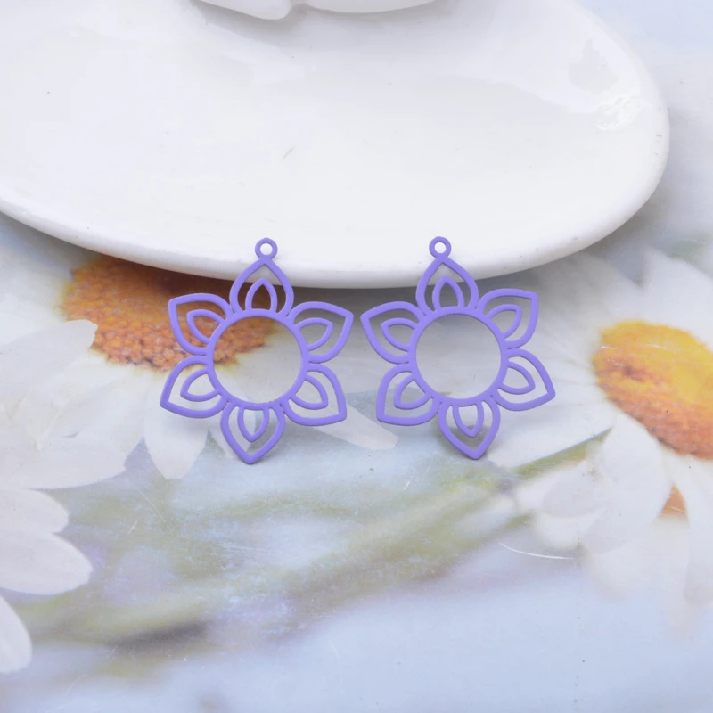 30 шт. AB8305 латунные филигранные Цветочные Подвески из нержавеющей стали Подсолнух