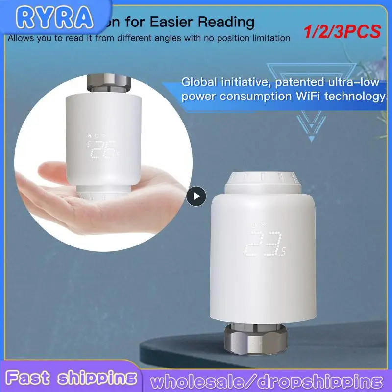 

1/2/3PCS Tuya WiFi Thermostat Radiator Valves Temperature Controller Home Heating Thermostatic Radiator APP Control Alexa