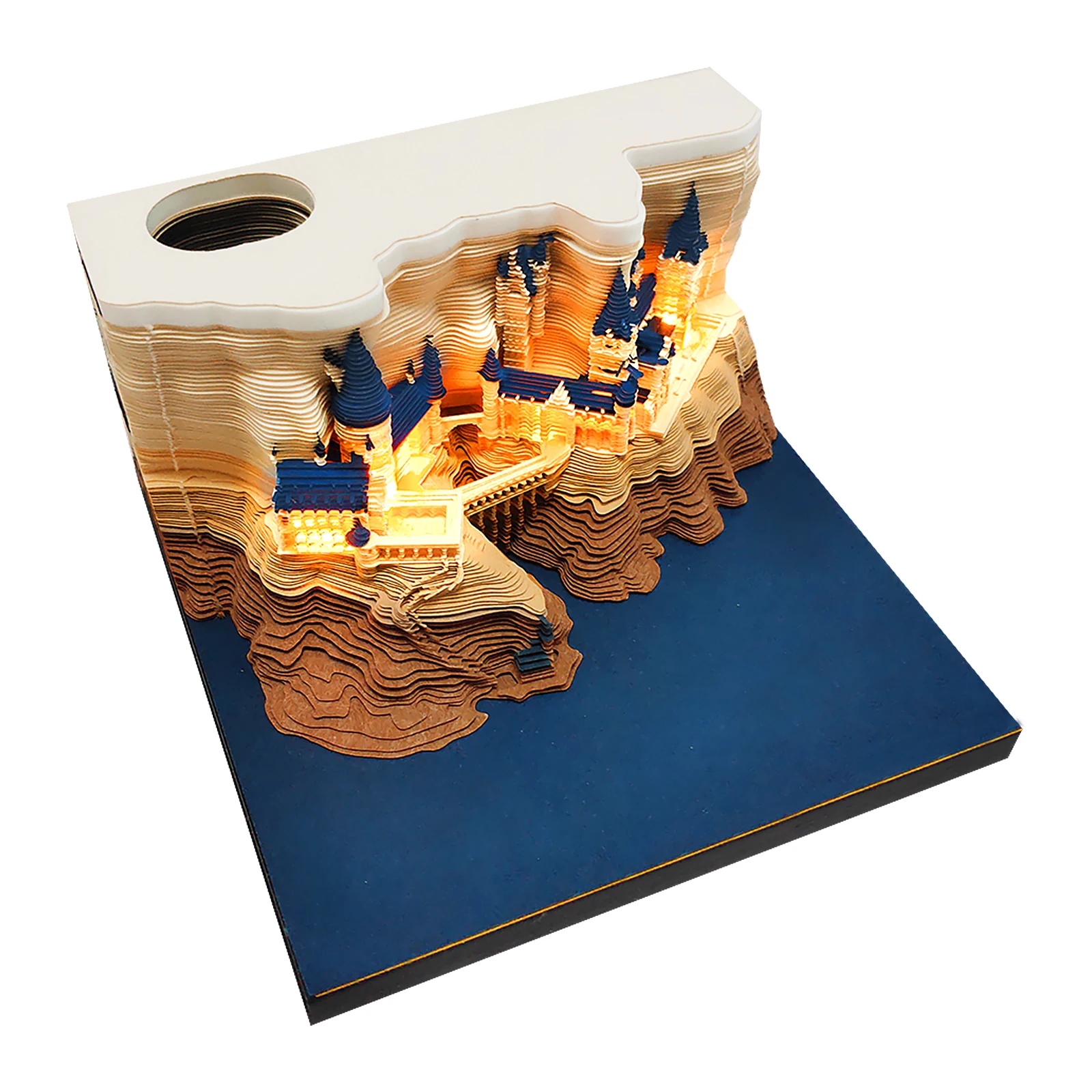 

Omoshiroi Block 3D Notepad Castle 160Sheets Memo Pads Howarts Castle Paper Pad Calendar Sticky Notes Scrapbooking Birthday Gift