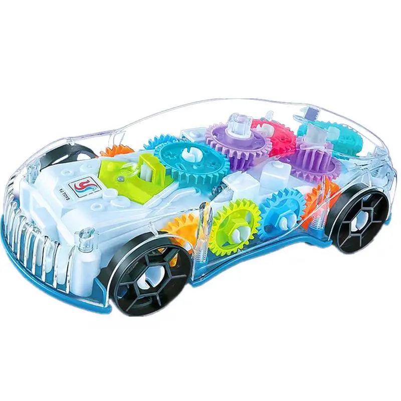 

See Through Toy Car Transparent Racing Car Toy Battery Operated Car With Music And Lights Transparent Mechanical Car For Boys