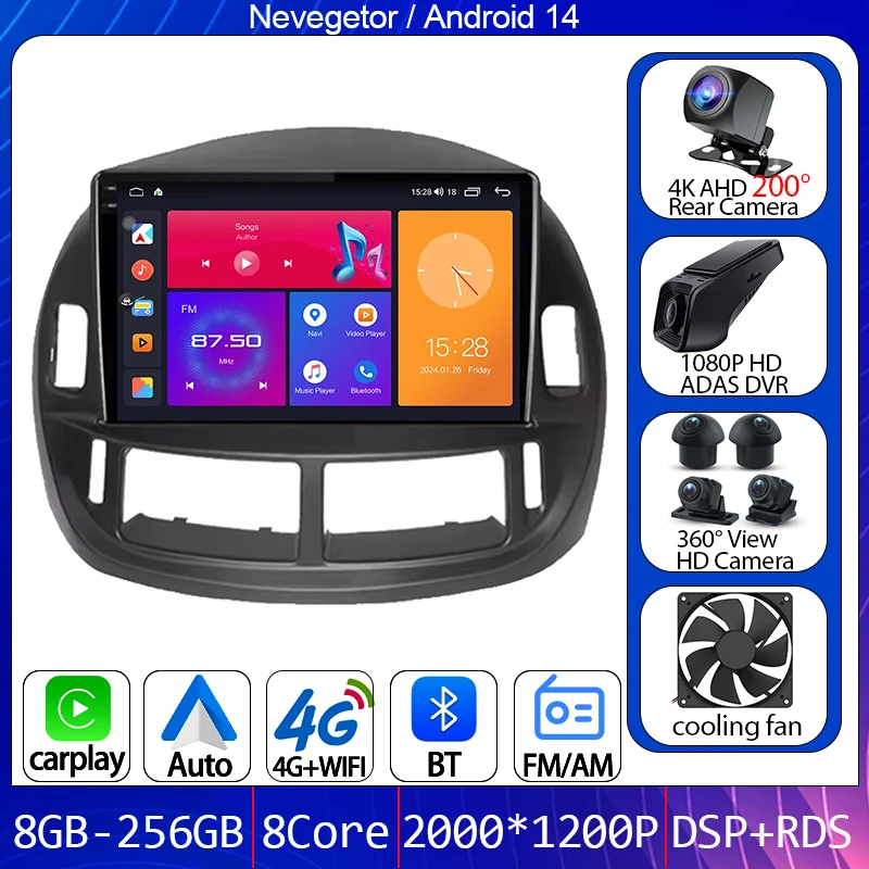 Автомагнитола 2DIN для Toyota Previa ESTIMAACR30 Tarago 2002-2006 Android мультимедийный проигрыватель с