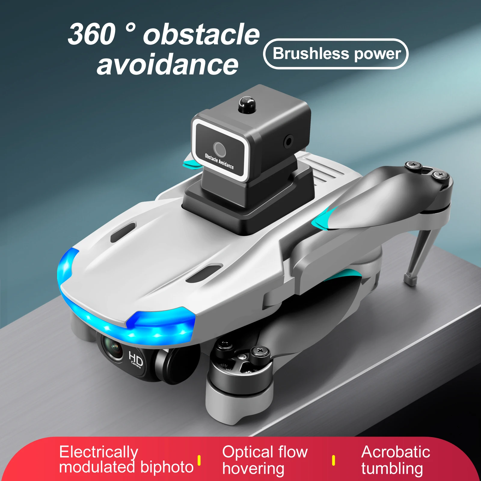 

Дрон S138 с углом обзора 360 °, двойная камера 4K HD, оптический поток, бесщеточный Квадрокоптер с дистанционным управлением, складной мини-Дрон