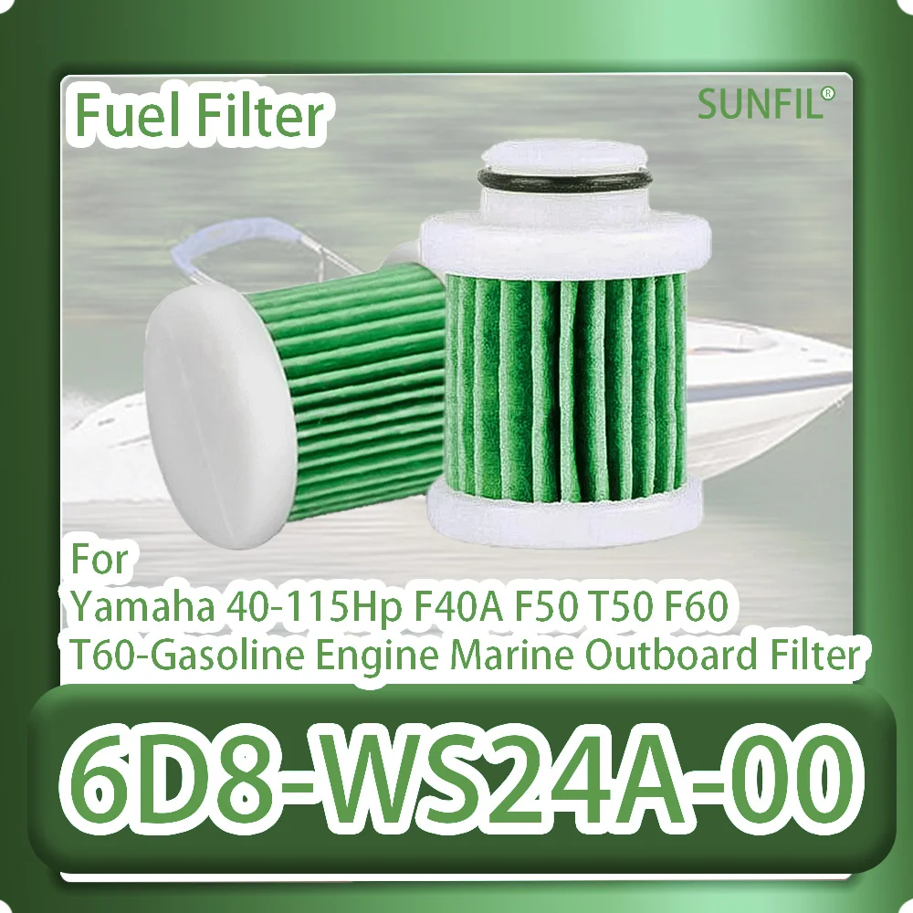 4-тактный топливный фильтр 6D8-WS24A-00 для Yamaha 40-115Hp F40A F50 T50 F60
