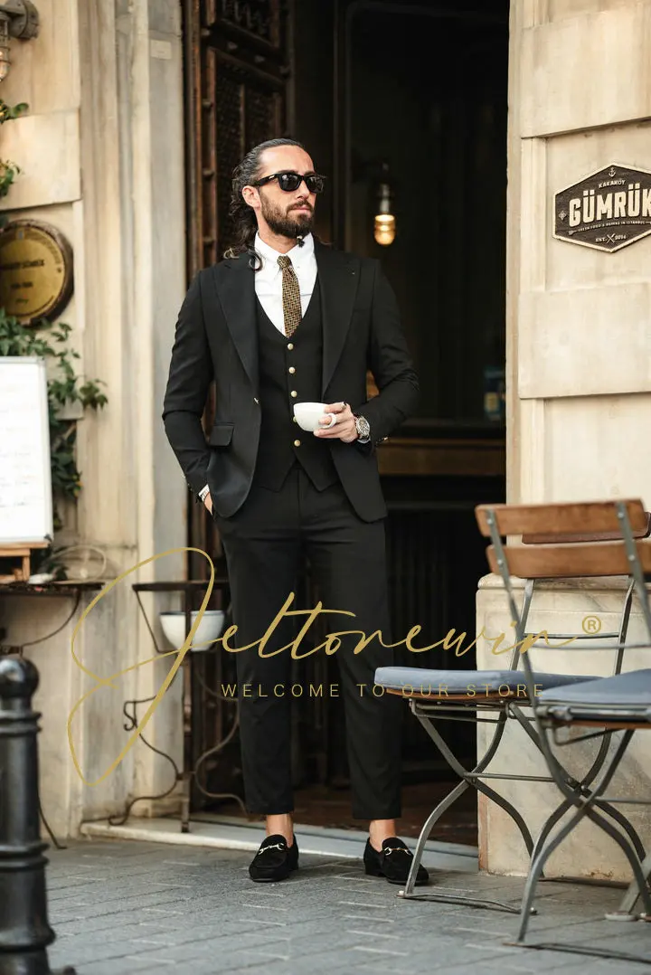 Мужские костюмы облегающие свадебные смокинги с зубчатыми лацканами комплекты